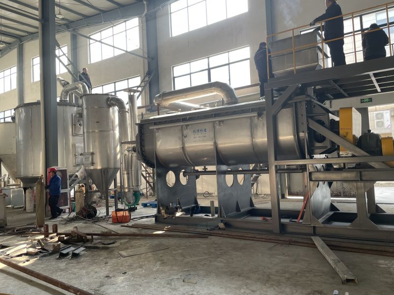 空心槳葉干燥機處理磷酸鋁工程